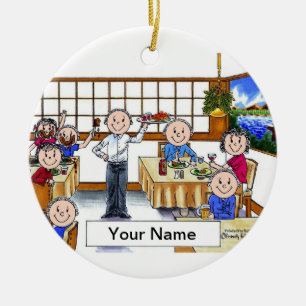 Waiter Ceramic Tree Decoration