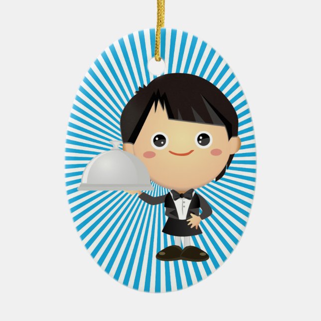 Waiter - Waitor - SRF Ceramic Ornament (Front)