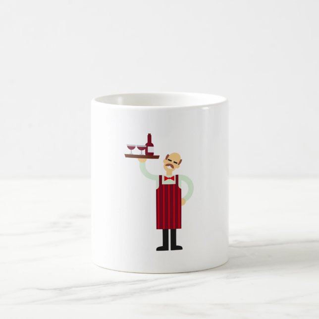 Waiter with Wine Coffee Mug (Center)