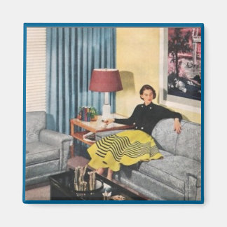 WAITING, 1950s Retro Magnet