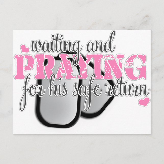 Waiting and Praying Postcard (Front)