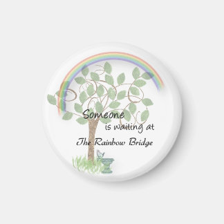 Waiting at Rainbow Bridge pet loss magnet