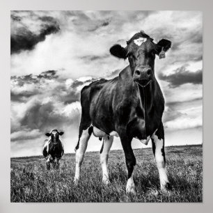 Waiting BW Crop Poster