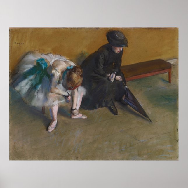 Waiting by Edgar Degas Poster (Front)
