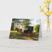 Waiting for Belle Horse and Buggy Card (Yellow Flower)