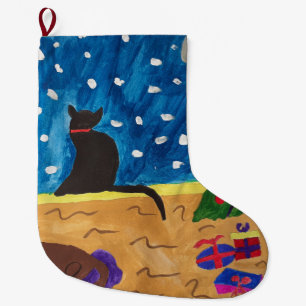 Waiting For Christmas Large Christmas Stocking