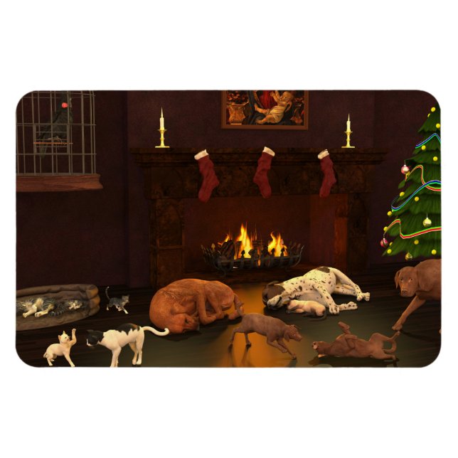 Waiting For Father Christmas Magnet (Horizontal)