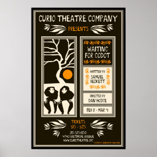 WAITING FOR GODOT ~ Poster by Elizabeth Gallagher