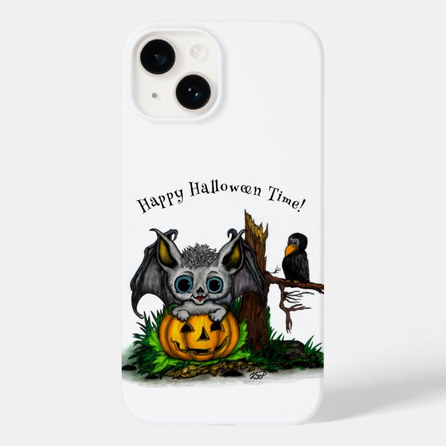 Waiting for Halloween , Cute Bat and Raven Case-Mate iPhone Case (Back)