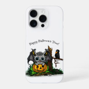 Waiting for Halloween , Cute Bat and Raven iPhone 16 Pro Case