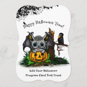 Waiting for Halloween , Cute Bat and Raven Program