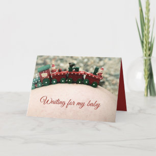 Waiting For My Baby Maternity Christmas Card
