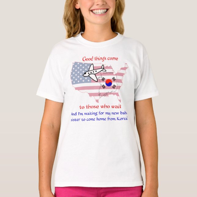 Waiting for My Baby Sister (Korea) T-Shirt (Front)