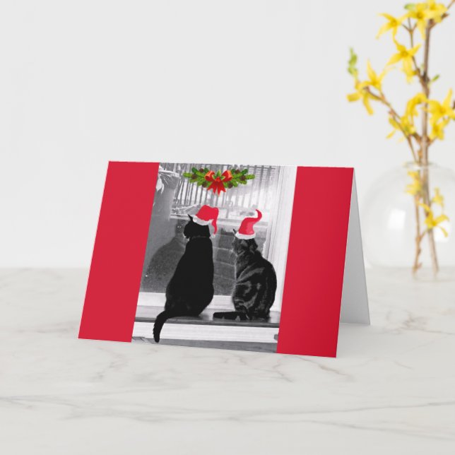 Waiting For Santa Card (Yellow Flower)