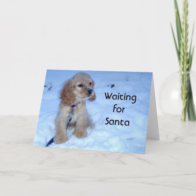 WAITING FOR SANTA CHRISTMAS CARD (Front)
