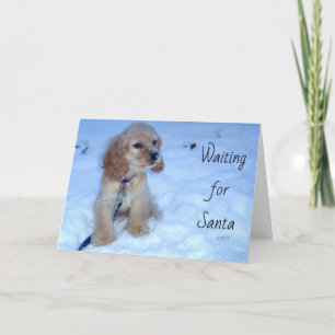 WAITING FOR SANTA CHRISTMAS CARD