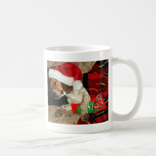 Waiting for Santa -Christmas Snoopy Beagle Dog Coffee Mug (Right)