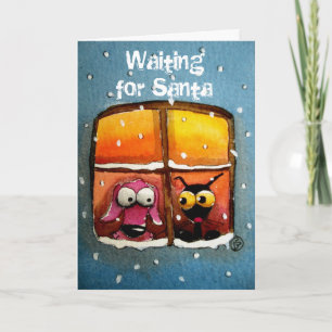 Waiting for Santa Holiday Card