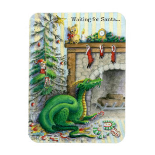 Waiting for Santa magnet
