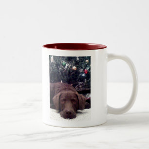 Waiting for Santa Two-Tone Coffee Mug
