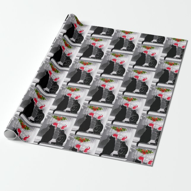 Waiting For Santa Wrapping Paper (Unrolled)
