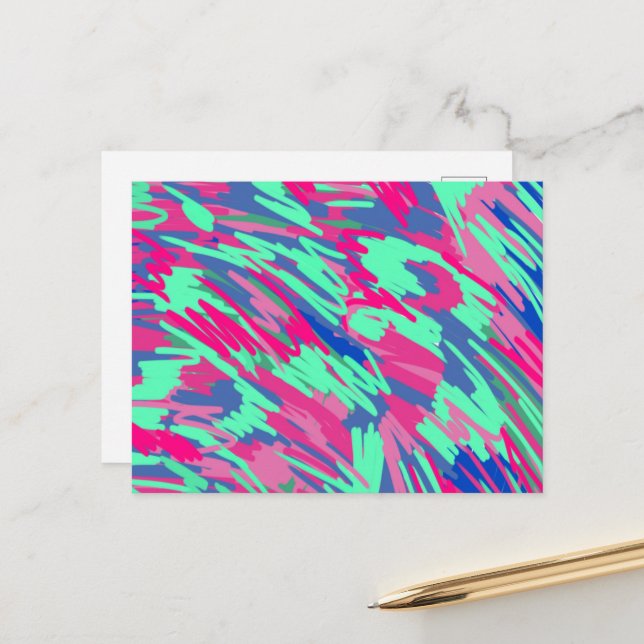 Waiting for Spring Abstract Art Postcard (Front/Back In Situ)