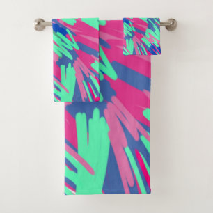 Waiting for Spring Abstract Print  Bath Towel Set