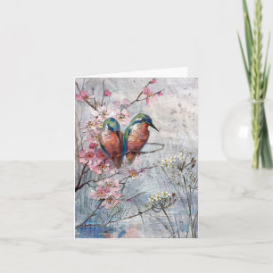 Waiting For Supper Kingfisher Bird Card