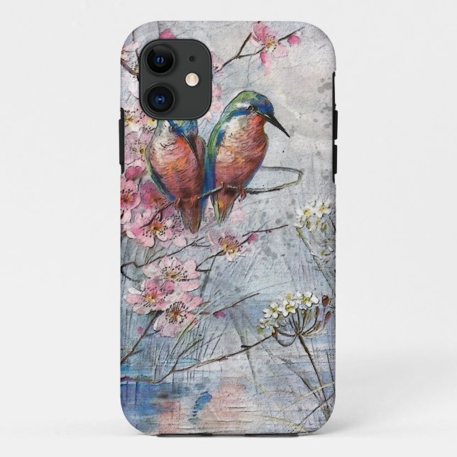Waiting For Supper Kingfisher Bird   Case-Mate iPhone Case (Back)