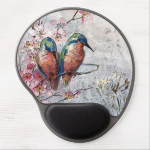 Waiting For Supper Kingfisher Bird   Gel Mouse Pad