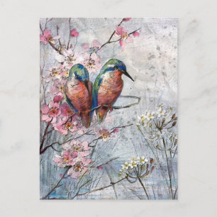 Waiting For Supper Kingfisher Bird   Postcard