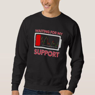 Waiting For Support Day Trading Stock Market Trade Sweatshirt