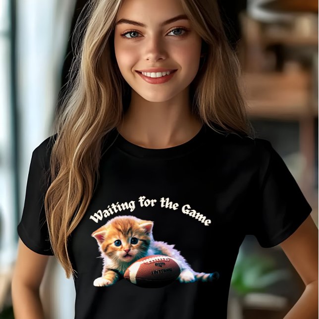 Waiting for the Game Cat  Tri-Blend Shirt (Creator Uploaded)