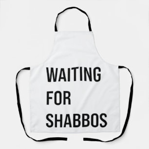 Waiting for the Shabbos Hanukkah Jewish Funny Apron