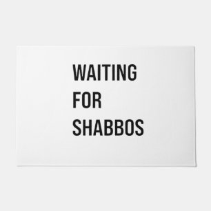 Waiting for the Shabbos Hanukkah Jewish Funny Doormat