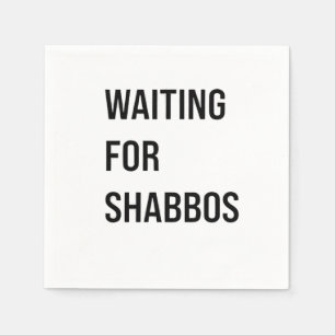 Waiting for the Shabbos Hanukkah Jewish Funny Napkin