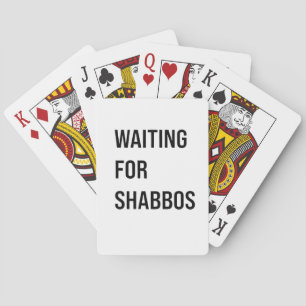 Waiting for the Shabbos Hanukkah Jewish Funny  Playing Cards