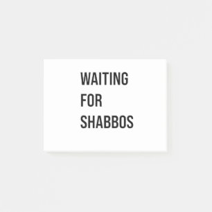 Waiting for the Shabbos Hanukkah Jewish Funny Post-it Notes