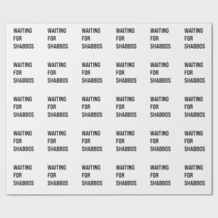 Waiting for the Shabbos Hanukkah Jewish Funny  Wrapping Paper