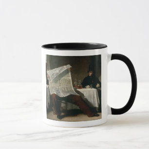 Waiting for the Times, 1831 (oil on canvas) Mug
