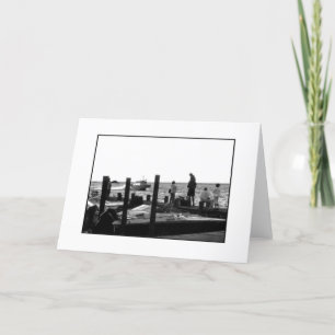 'Waiting for the Water Taxi' Blank Greeting Card