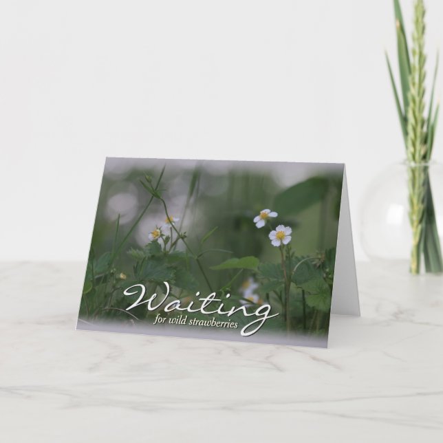 Waiting for wild strawberries CC0479 Greeting Card (Front)
