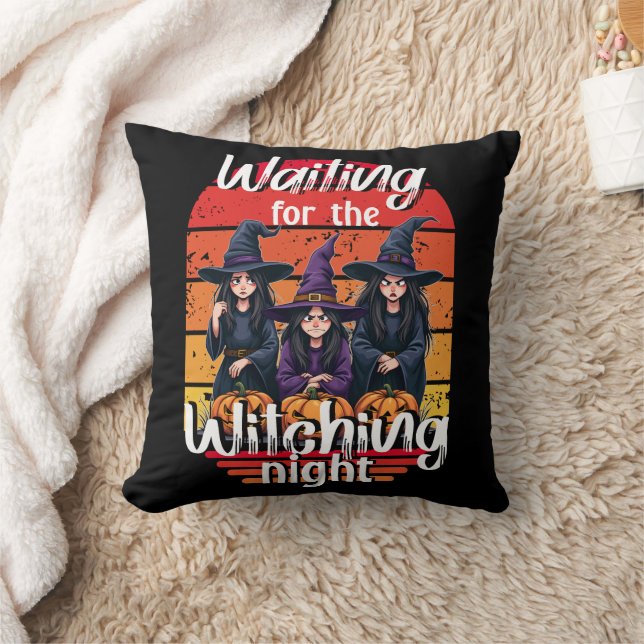 Waiting for Witching Night, Halloween Night Cushion (Blanket)