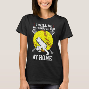 Waiting For You Girls Softll Catcher Softll Player T-Shirt