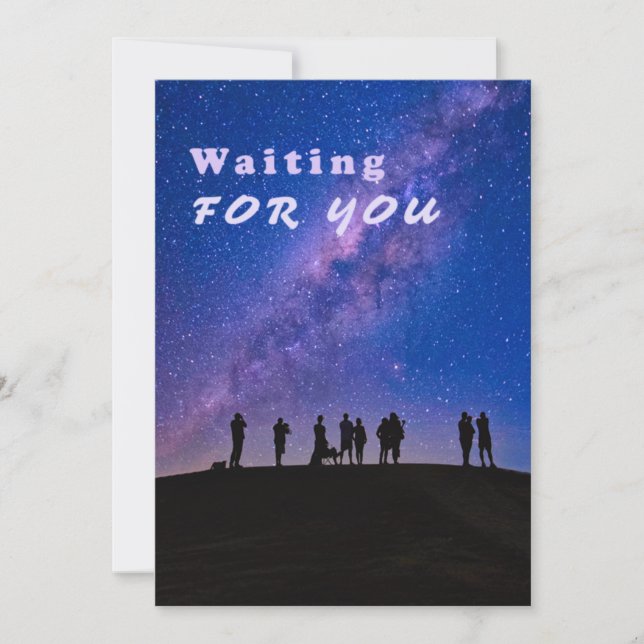 Waiting For You, greeting card (Front)