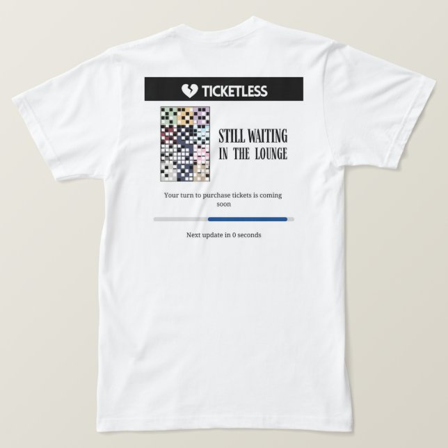 waiting in the lounge taylor concert ticket eras T-Shirt (Design Back)