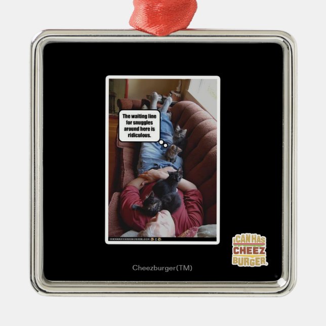 Waiting line for snuggles metal tree decoration (Front)