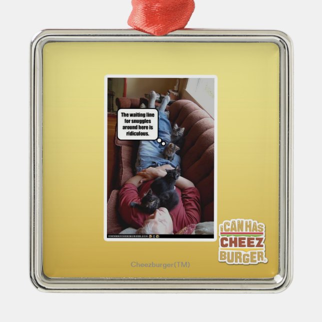 Waiting line for snuggles metal tree decoration (Front)