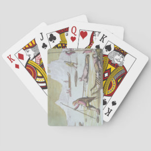 Waiting on the Ice, detail from Seal Hunting (colo Playing Cards