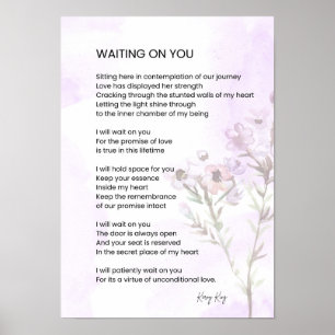 Waiting On You Love Poem Poetry Poster